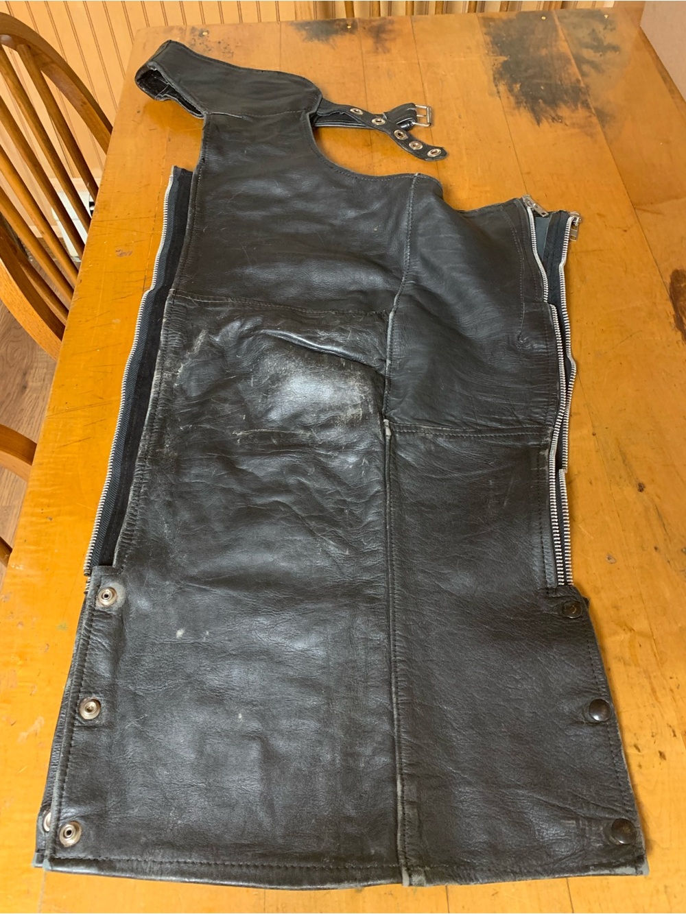 29L Black Leather Women's Chaps - XS/S - Picture 2 of 16